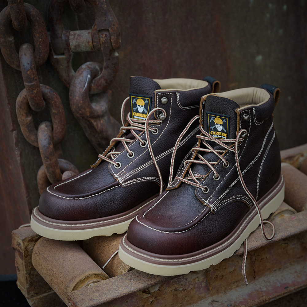 The Flatiron boots in brown.